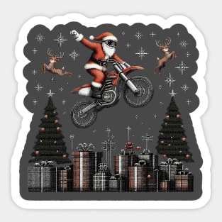 Biker Santa at Christmas vacation Sticker